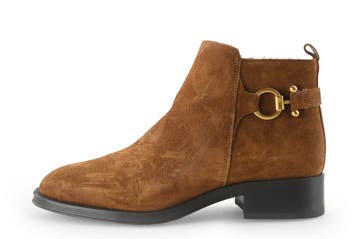 Linea Zeta Enkellaarzen in maat 39 Cognac, Kleding | Dames, Overige kleuren, Verzenden, Lage of Enkellaarzen, Zo goed als nieuw