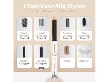 Stylila® 8-in-1 Airstyler - Multistyler - 110.000 RPM motor, Witgoed en Apparatuur, Verzenden, Nieuw