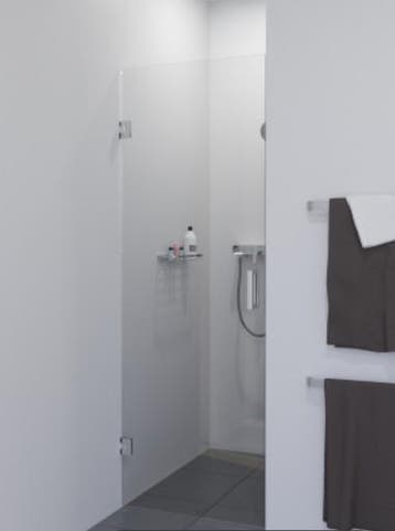 Profielloze douchedeur 90 x 200 cm – helder glas met chroom, Ophalen of Verzenden, Nieuw, Chroom, Bad