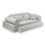 Grijze luxe Montessori speelbank van zachte corduroy stof, Ophalen of Verzenden, Nieuw