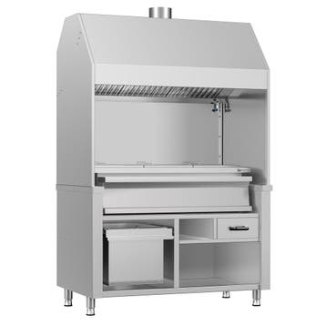 GGM Gastro | Houtskoolgrill BERLIN - 1360mm - 3 |, Verzenden, Nieuw in verpakking, Fornuis, Frituur en Grillen