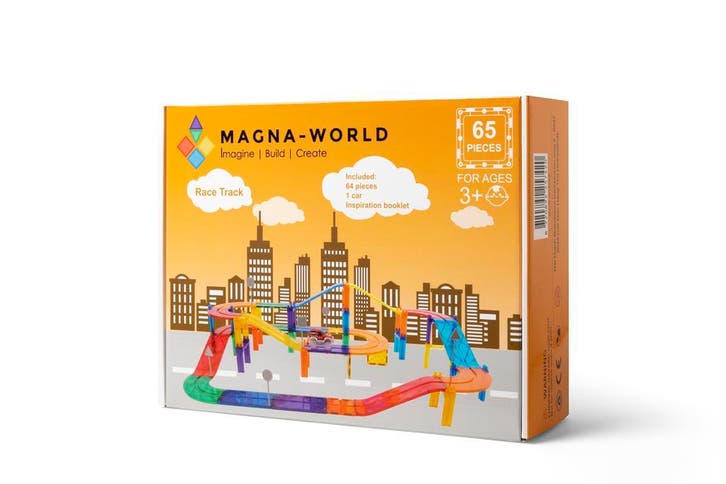 Magna-World® Race Track | Magnetische bouwstenen, Kinderen en Baby's, Speelgoed | Bouwstenen, Nieuw, Overige merken, Verzenden