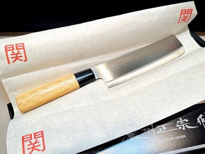 Satake SWORD SMITH - Keukenmes - Nakiri bch - Staal -, Antiek en Kunst, Antiek | Keukenbenodigdheden