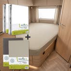 Textielpakket Frans bed - 2 moltons en 2 hoeslakens - rechts, Eenpersoons, Verzenden, Nieuw, Wit