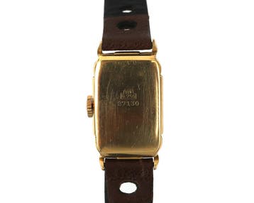 Een 18 krt. geelgouden retro damespolshorloge