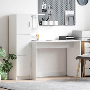 vidaXL Bureau Wit 133.5 x 50 x 124 cm 2 st, Verzenden, Nieuw