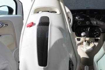 Fiat Abarth 500/595 Carbon Fiber Stoel Achterkant Trim cover, Verzenden