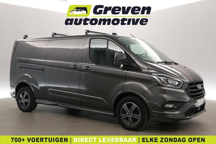 Ford Transit Custom 2.0 TDCI Sport L2H1 185PK  Aut.  Airco, Auto's, Bestelauto's, Te koop, Automaat, Diesel, Zilver of Grijs, Ford