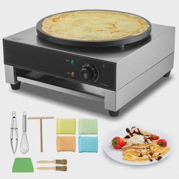 Professionele Crêpemaker 16 Inch - Elektrisch, Anti-aanbak &, Verzenden, Nieuw in verpakking