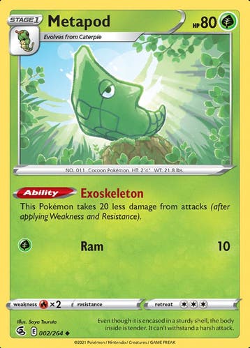 Metapod 002/264 (Fusion Strike), Ophalen of Verzenden, Nieuw, Losse kaart, Foil