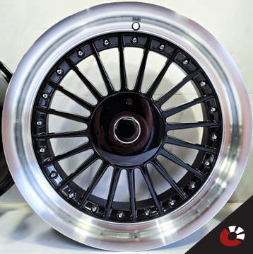 17 inch 5x120 JF Luxury 7307F - Black machined velgen, Auto-onderdelen, Banden en Velgen, Ophalen of Verzenden, Nieuw, Velg(en)