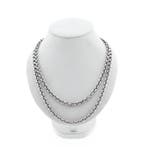 Massief zilveren ankerschakel ketting, Sieraden, Tassen en Uiterlijk, Kettingen, Ophalen of Verzenden, Gebruikt, Overige kleuren