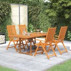 vidaXL 5-delige Tuinset massief acaciahout 150-200 cm, Tuin en Terras, 4 zitplaatsen, Nieuw, Tuinset, Verzenden
