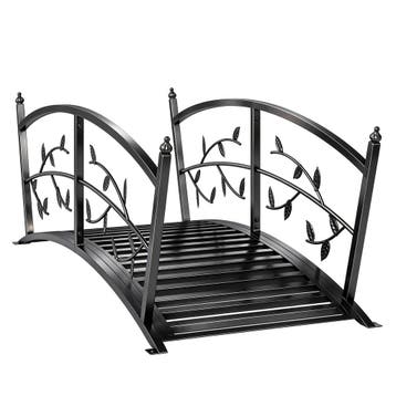 Metalen Tuinbrug 120 Cm Vijverbrug Met Veiligheidsleuningen, Verzenden, Nieuw