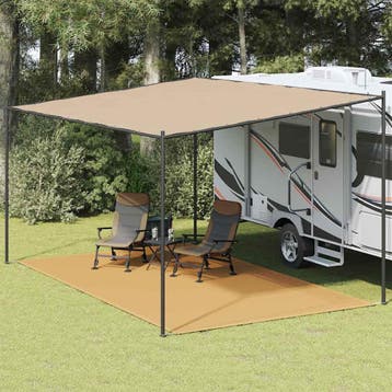 vidaXL Tenttapijt 300x600 cm HDPE zandkleurig, Caravans en Kamperen, Verzenden, Nieuw