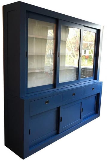 Buffetkast blauw Enschede 240cm soft close, Ophalen of Verzenden, Nieuw