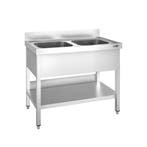 GGM Gastro | RVS spoeltafel PREMIUM - 1000x700mm - met |, Verzenden, Nieuw in verpakking, RVS Meubilair