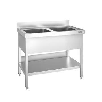 GGM Gastro | RVS spoeltafel PREMIUM - 1000x700mm - met |, Verzenden, Nieuw in verpakking, RVS Meubilair