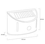 Solar wandlamp Glare - Downlight met bewegingssensor - Zwart, Tuin en Terras, Buitenverlichting, Zonne-energie, Verzenden, Wandlamp