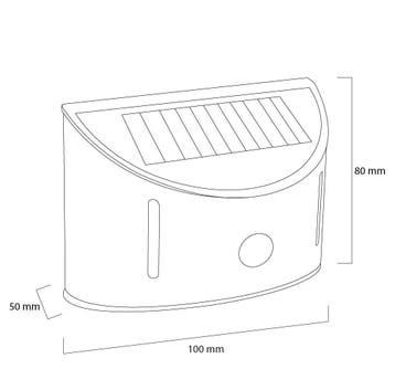 Solar wandlamp Glare - Downlight met bewegingssensor - Zwart, Zonne-energie, Verzenden, Wandlamp, Led