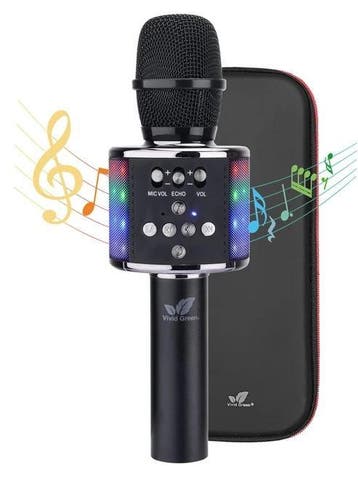 Karaoke microfoon Inc. opbergcase Voor kinderen en Volwassen, Muziek en Instrumenten, Verzenden, Zo goed als nieuw