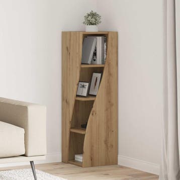 vidaXL Hoekkast 32x32x102cm Bewerkt hout Artisan Eiken, Verzenden, Nieuw