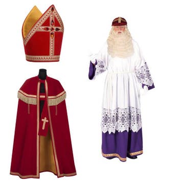 Luxe Fluwelen Sinterklaaspak Bram, Paardenmantel, Ophalen of Verzenden, Nieuw