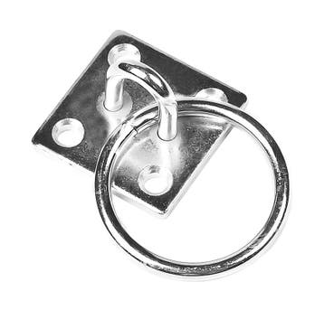 Oogplaat met ring (50x50 mm), verzinkt ijzer, Ophalen of Verzenden, Nieuw
