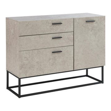 Sideboard Lavangen commode 75x100x35 cm betonkleurig licht e, Verzenden, Nieuw