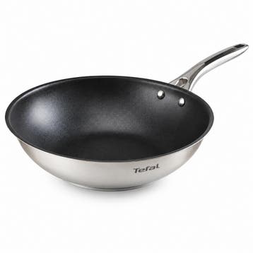 Tefal Wokpan - Ø28 cm - Titanium Antiaanbaklaag - Geschikt, Verzenden, Nieuw, Tefal