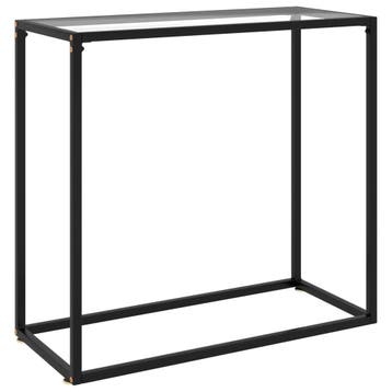vidaXL Wandtafel 80x35x75 cm gehard glas transparant, Verzenden, Nieuw, Glas, 60 cm of meer