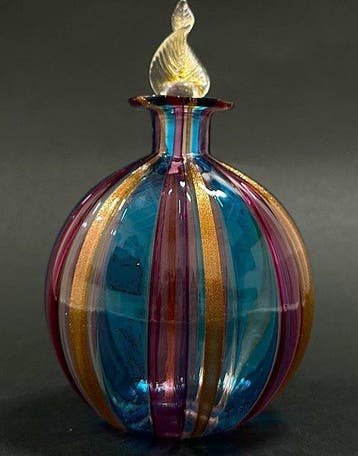 Profumiera in Vetro Artistico Tonalità del Rosa - Anni ‘60 -