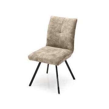 Eetkamerstoel Flora - eetkamerstoelen - Beige, Nieuw, Stof