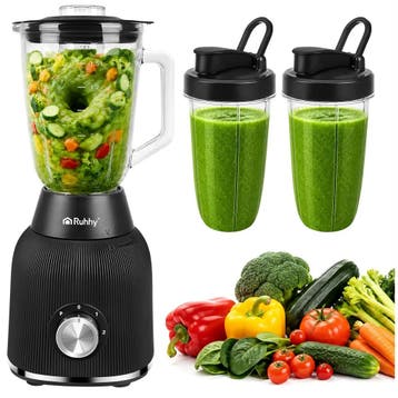 Ruhhy Blender 1200 W met glazen kan, ijsbreker, pulsstand..., Ophalen of Verzenden, Nieuw