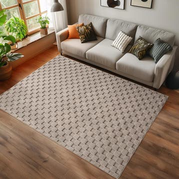 Modern Vloerkleed | Helix | Gevlochten | Beige | 240x340 cm, Verzenden, Nieuw