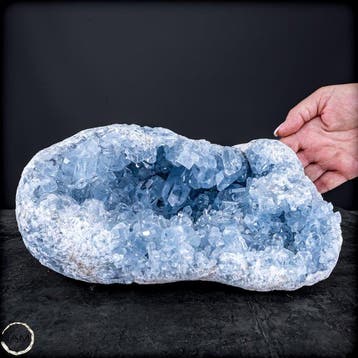 Celestine druse – Hemel op aarde in kristalvorm Geode-