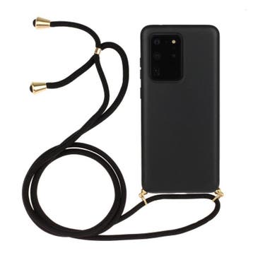 Galaxy S20 Ultra Crossbody TPU Hoesje met Koord Zwart, Ophalen of Verzenden, Nieuw