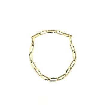 Gouden closed forever armband (Schakelarmband), Ophalen of Verzenden, Gebruikt, Goud, Goud