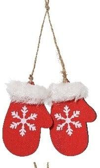 Hanger Houten Wanten Rood met Wit per stuk, Hobby en Vrije tijd, Ophalen of Verzenden, Nieuw
