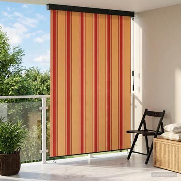 vidaXL Rolgordijn Multikleur 100 x 250 cm Stof en Aluminium, Verzenden, Nieuw, Geel