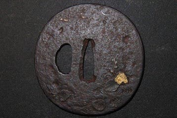 gesmeed ijzer - C5-737 Daito Kiri Tsuba - Japan - Edo