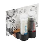 Oacklux Menukaart- en Peper- & Zouthouder Zwart - Eiken, Nieuw in verpakking