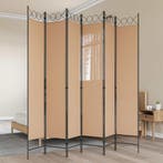 vidaXL 6-Panelen Kamerscherm Beige 240 x 220 cm Stof, Verzenden, Nieuw