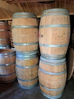 Eiken en kastanje houten regentonnen, wijnvaten, bloembakken, 150 liter of meer, Nieuw, Ophalen of Verzenden, Met pomp