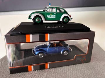 IXO 1:43 - Modelauto (2) - Volkswagen VW Käfer Cabriolet -, Nieuw