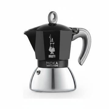 Bialetti Moka Induction zwart 4 kops | Retourdeal 41%, Verzenden, Nieuw