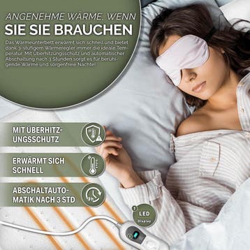 Sinnlein® Elektrische deken - Warmtedeken - 150x80cm - Wit, Verzenden, Zo goed als nieuw