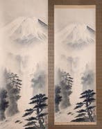 Sneeuwbedekt Mount Fuji - Watervallen en beeklandschap -