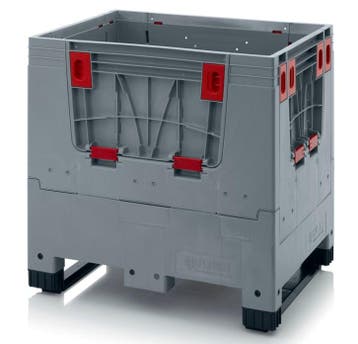 Opvouwbare palletbox 800x600x730mm met 4 inwerpluiken,, Ophalen of Verzenden, Gebruikt