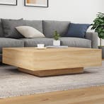 vidaXL Salontafel 100x100x31 cm bewerkt hout sonoma, Huis en Inrichting, Tafels | Salontafels, Verzenden, Nieuw, Minder dan 50 cm